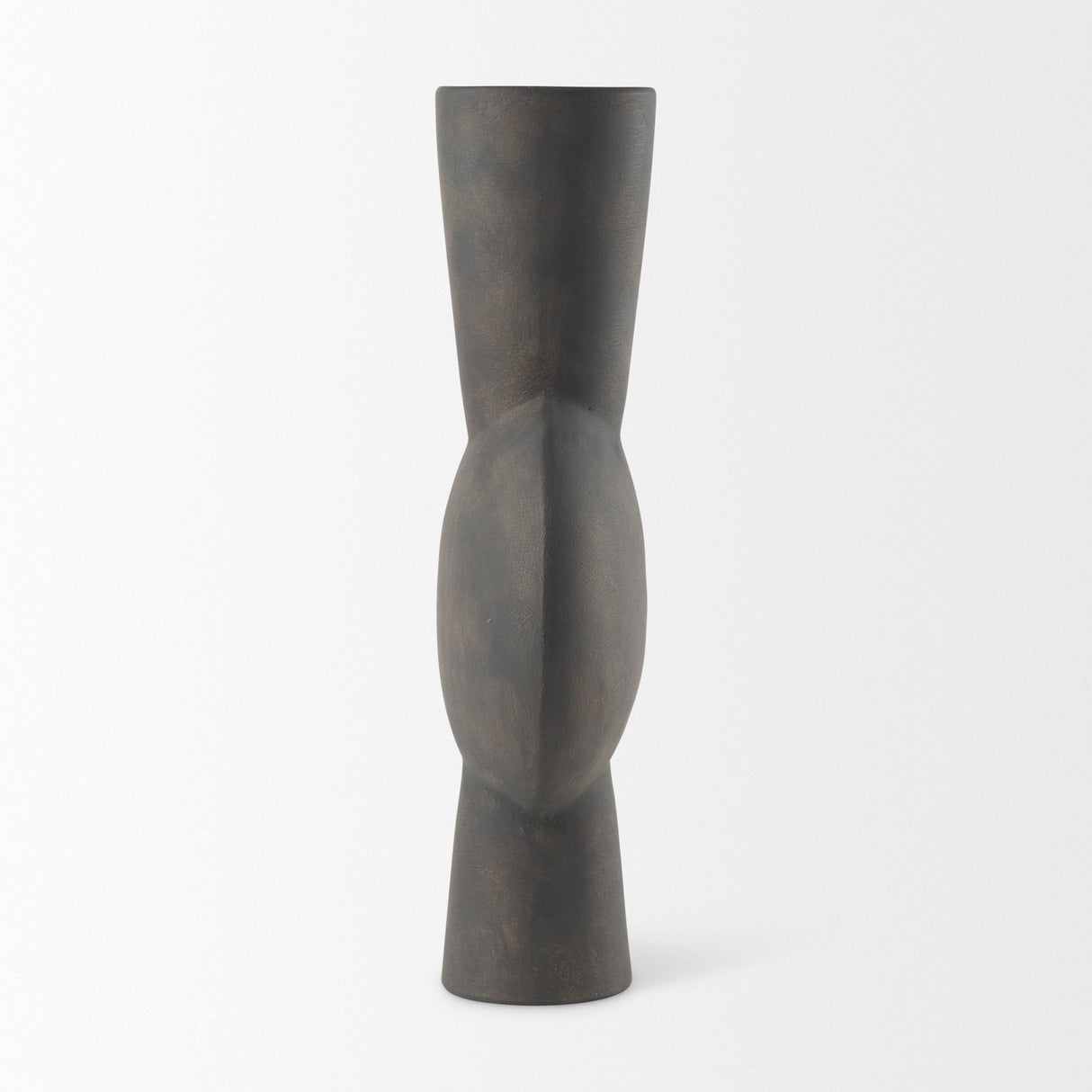 Kaz 8.3L x 3.9W x 16.7H Earthy Brown Ceramic Vase by Mercana at Eve Furniture