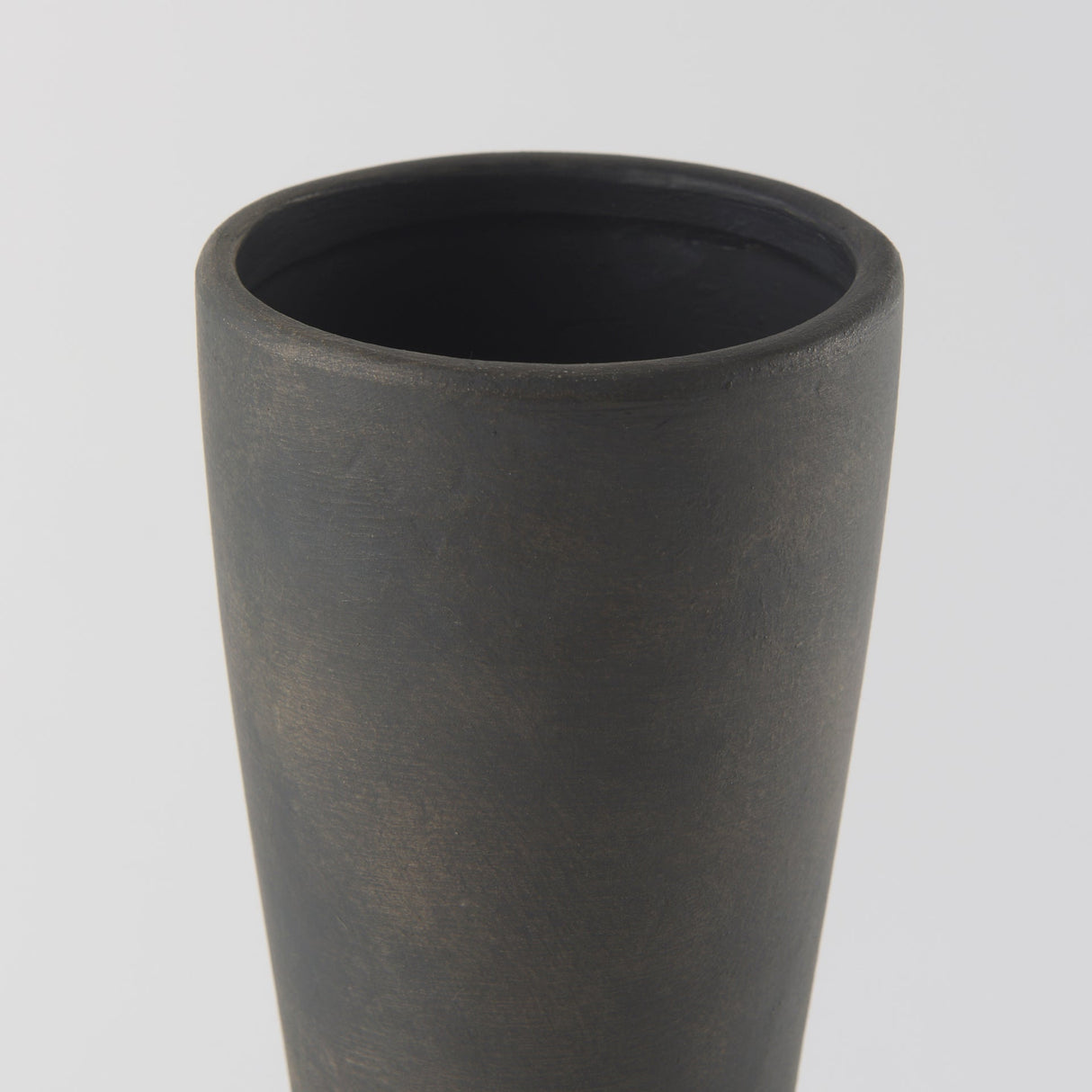 Kaz 8.3L x 3.9W x 16.7H Earthy Brown Ceramic Vase by Mercana at Eve Furniture