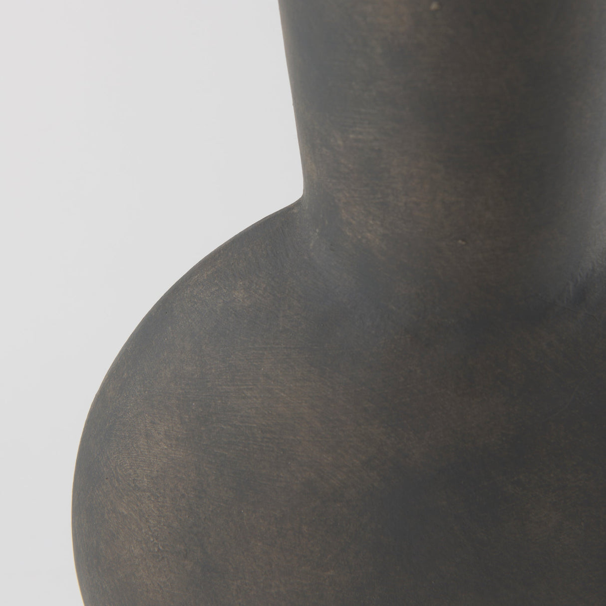 Kaz 8.3L x 3.9W x 16.7H Earthy Brown Ceramic Vase by Mercana at Eve Furniture
