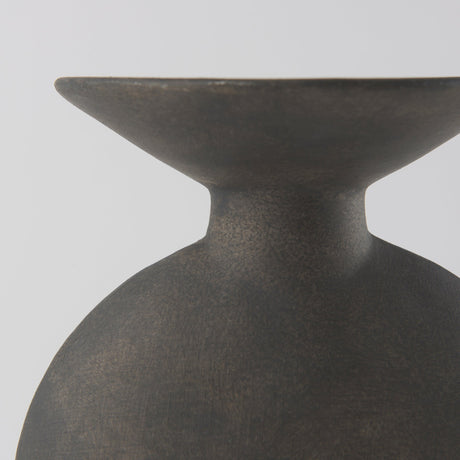 Kaz Earthy Brown Ceramic Vase by Mercana at Eve Furniture