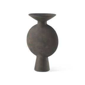 Kaz Earthy Brown Ceramic Vase by Mercana at Eve Furniture