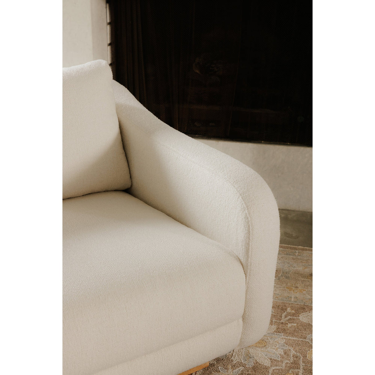 Keane Cream Lounge Chair by Moe's Home at Eve Furniture