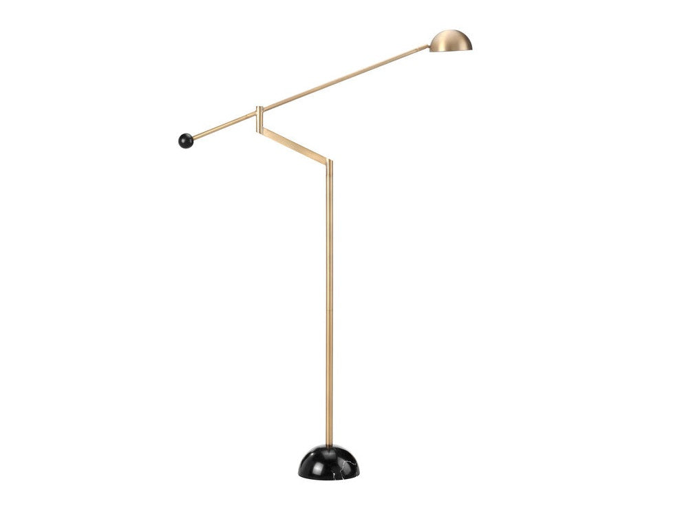 Keaton Gold/Black Floor Lamp by Crestview at Eve Furniture