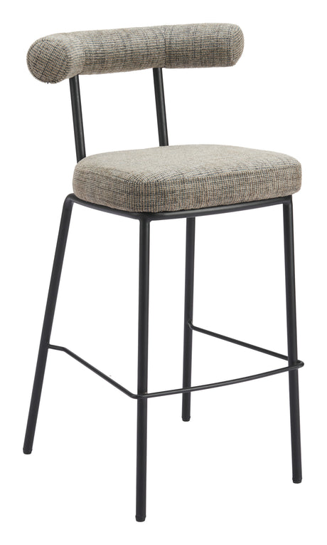 Kede Green Tweed Barstool by Zuomod at Eve Furniture