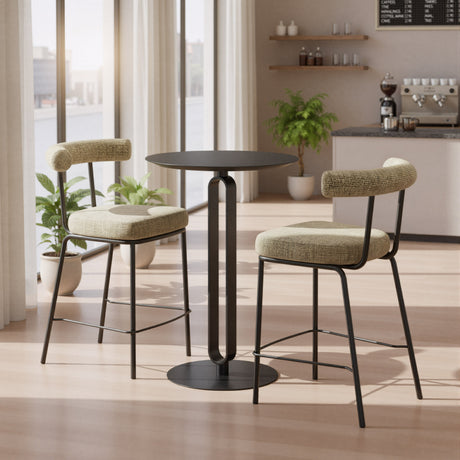 Kede Green Tweed Counter Stool by Zuomod at Eve Furniture