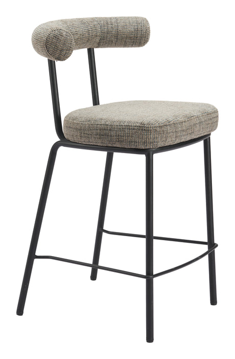 Kede Green Tweed Counter Stool by Zuomod at Eve Furniture