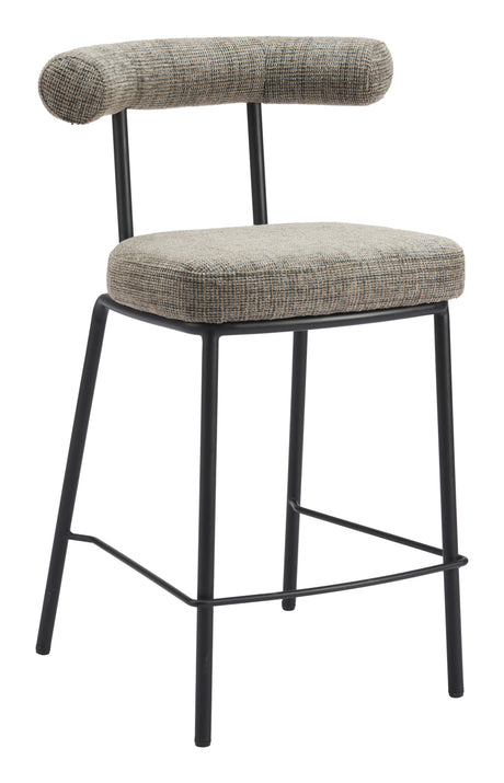 Kede Green Tweed Counter Stool by Zuomod at Eve Furniture