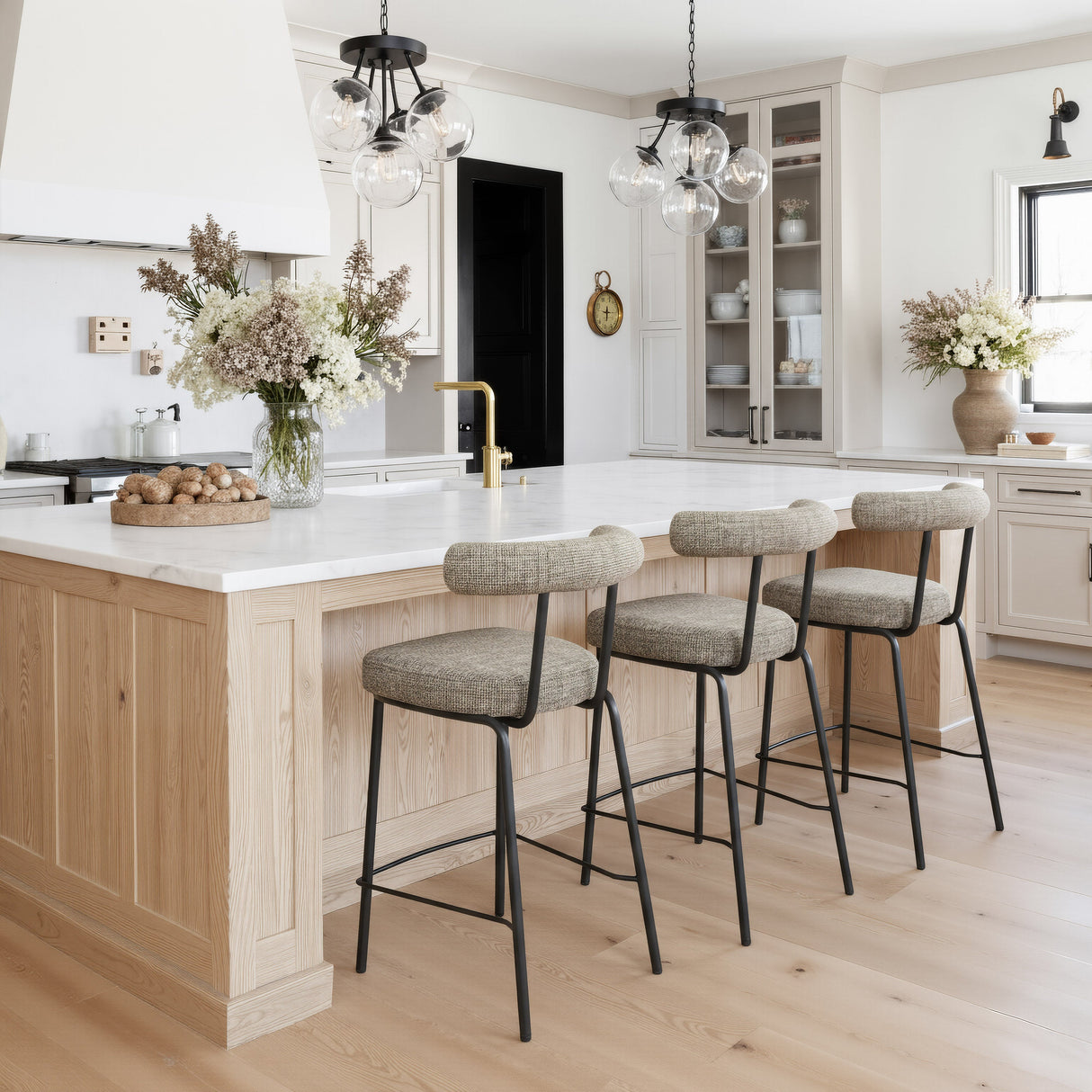 Kede Green Tweed Counter Stool by Zuomod at Eve Furniture