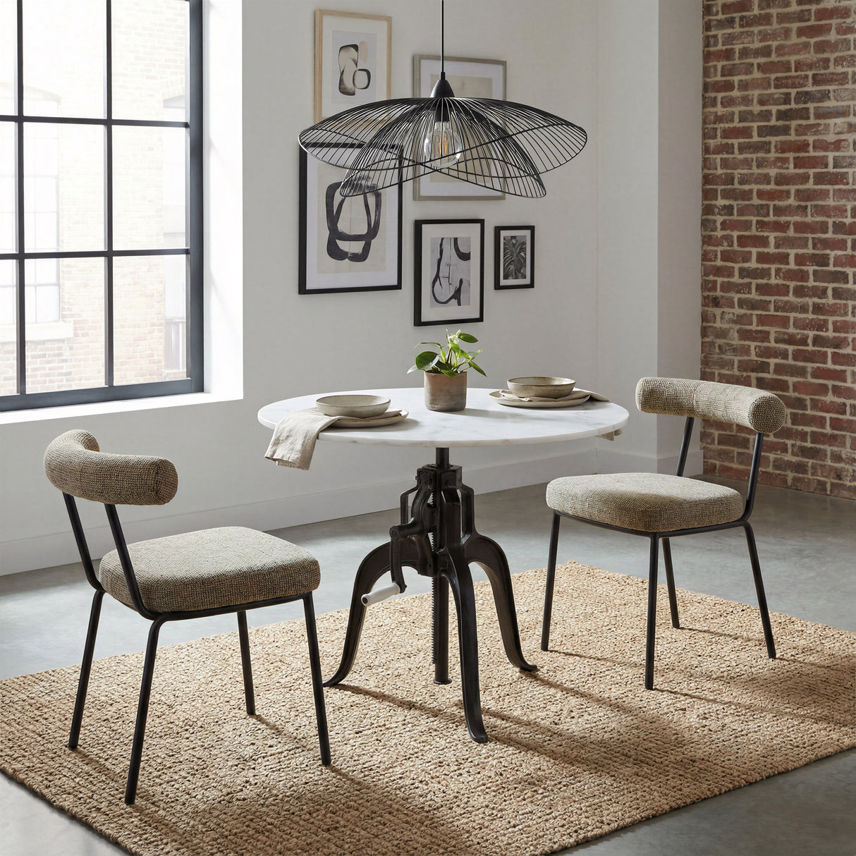 Kede Green Tweed Dining Chair (Set of 2) by Zuomod at Eve Furniture