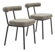Kede Green Tweed Dining Chair (Set of 2) by Zuomod at Eve Furniture