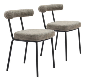 Kede Green Tweed Dining Chair (Set of 2) by Zuomod at Eve Furniture