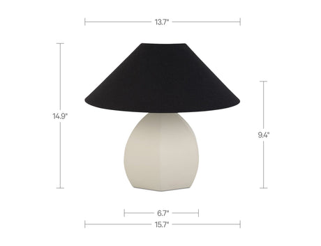 Keeley White Table Lamp by MOES at Eve Furniture
