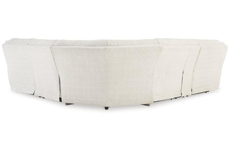 Keensburg Linen 3-Piece Power Reclining RAF Sectional by Ashley at Eve Furniture