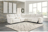 Keensburg Linen 3-Piece Power Reclining RAF Sectional by Ashley at Eve Furniture
