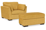 Keerwick Sofa, Loveseat, Oversized Chair and Ottoman by Ashley at Eve Furniture