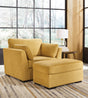Keerwick Sunflower Chair and Ottoman by Ashley at Eve Furniture