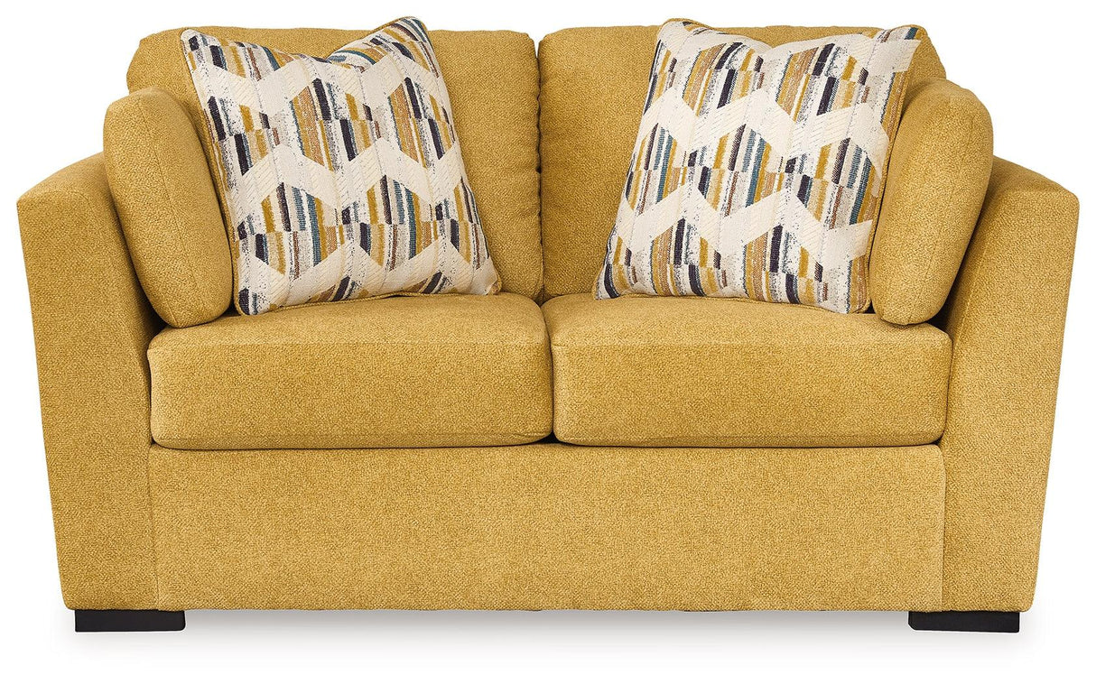 Keerwick Sunflower Loveseat by Ashley at Eve Furniture