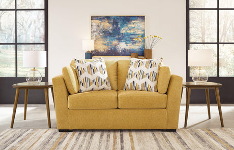 Keerwick Sunflower Loveseat by Ashley at Eve Furniture