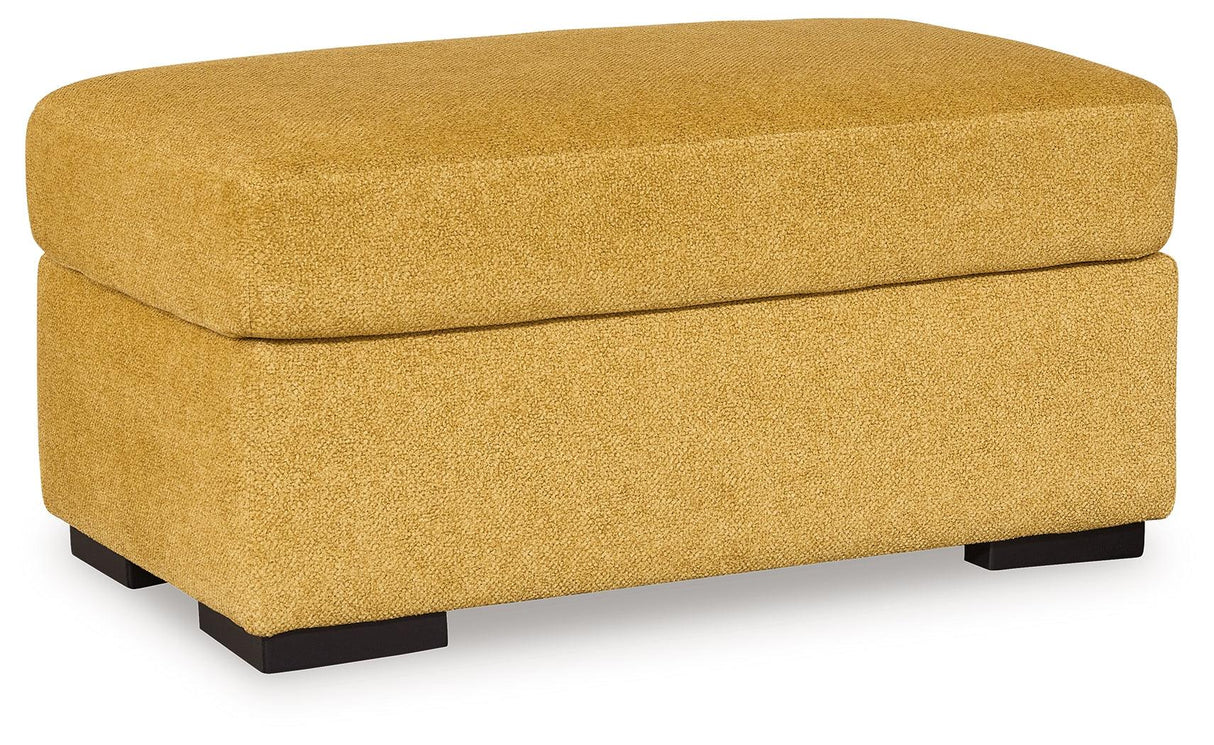 Keerwick Sunflower Ottoman by Ashley at Eve Furniture