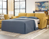 Keerwick Sunflower Queen Sofa Sleeper by Ashley at Eve Furniture