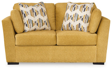 Keerwick Sunflower Sofa, Loveseat, Oversized Chair and Ottoman by Ashley at Eve Furniture