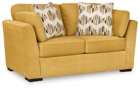 Keerwick Sunflower Sofa, Loveseat, Oversized Chair and Ottoman by Ashley at Eve Furniture