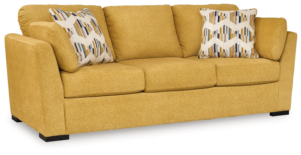 Keerwick Sunflower Sofa, Loveseat, Oversized Chair and Ottoman by Ashley at Eve Furniture