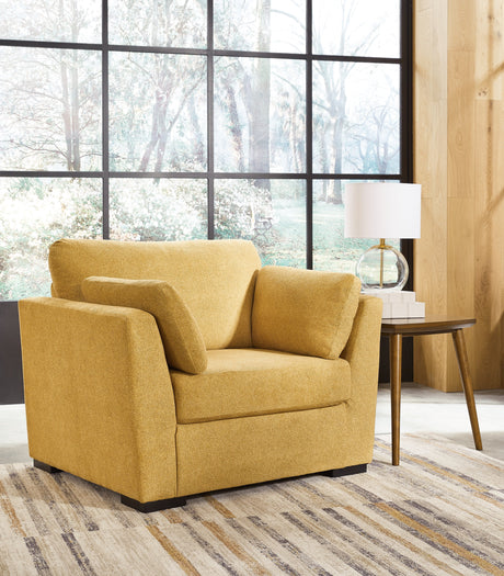 Keerwick Sunflower Sofa, Loveseat, Oversized Chair and Ottoman by Ashley at Eve Furniture