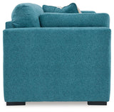 Keerwick Teal Loveseat by Ashley at Eve Furniture