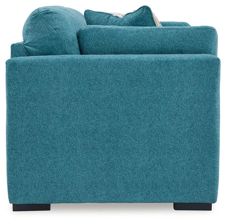 Keerwick Teal Loveseat by Ashley at Eve Furniture