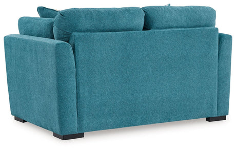 Keerwick Teal Loveseat by Ashley at Eve Furniture