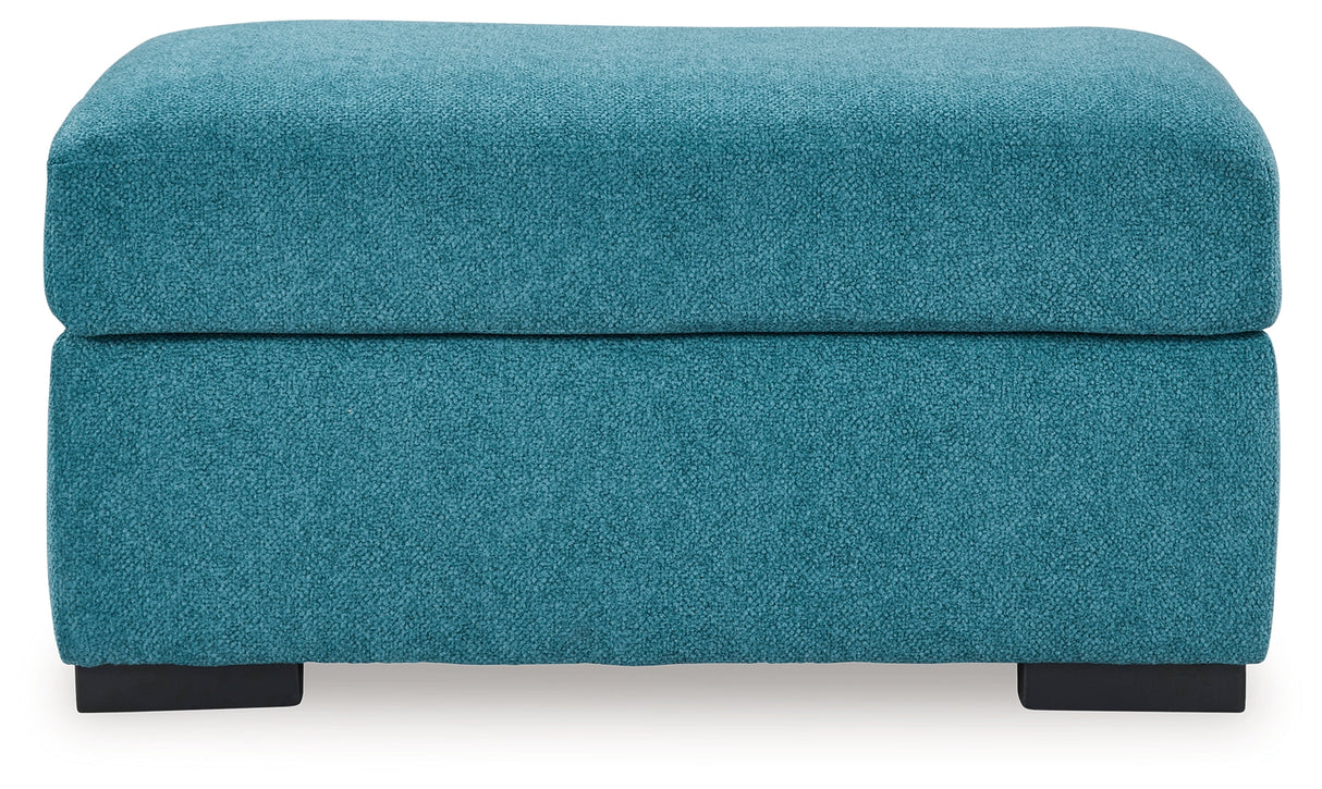 Keerwick Teal Ottoman