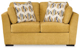 Keerwick Sunflower Sofa, Loveseat, Oversized Chair and Ottoman by Ashley at Eve Furniture