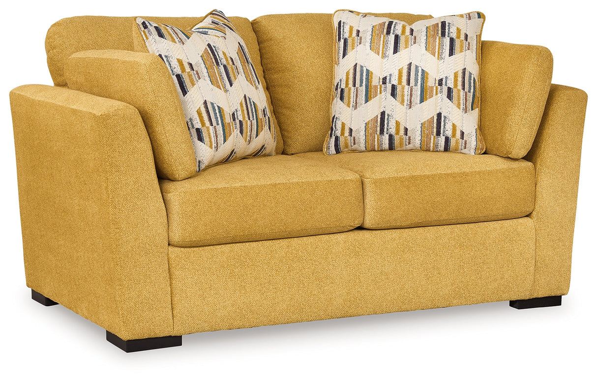 Keerwick Sunflower Sofa, Loveseat, Oversized Chair and Ottoman by Ashley at Eve Furniture