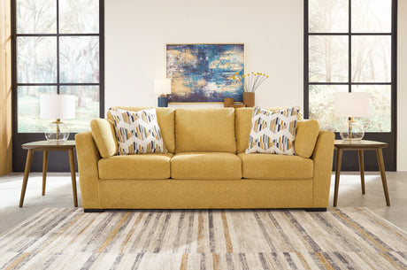 Keerwick Sunflower Sofa, Loveseat, Oversized Chair and Ottoman by Ashley at Eve Furniture