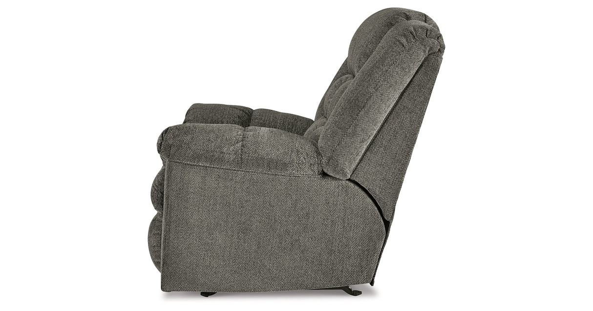 Kegler Putty Recliner by Ashley at Eve Furniture