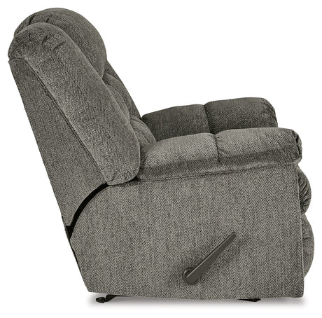 Kegler Putty Recliner by Ashley at Eve Furniture