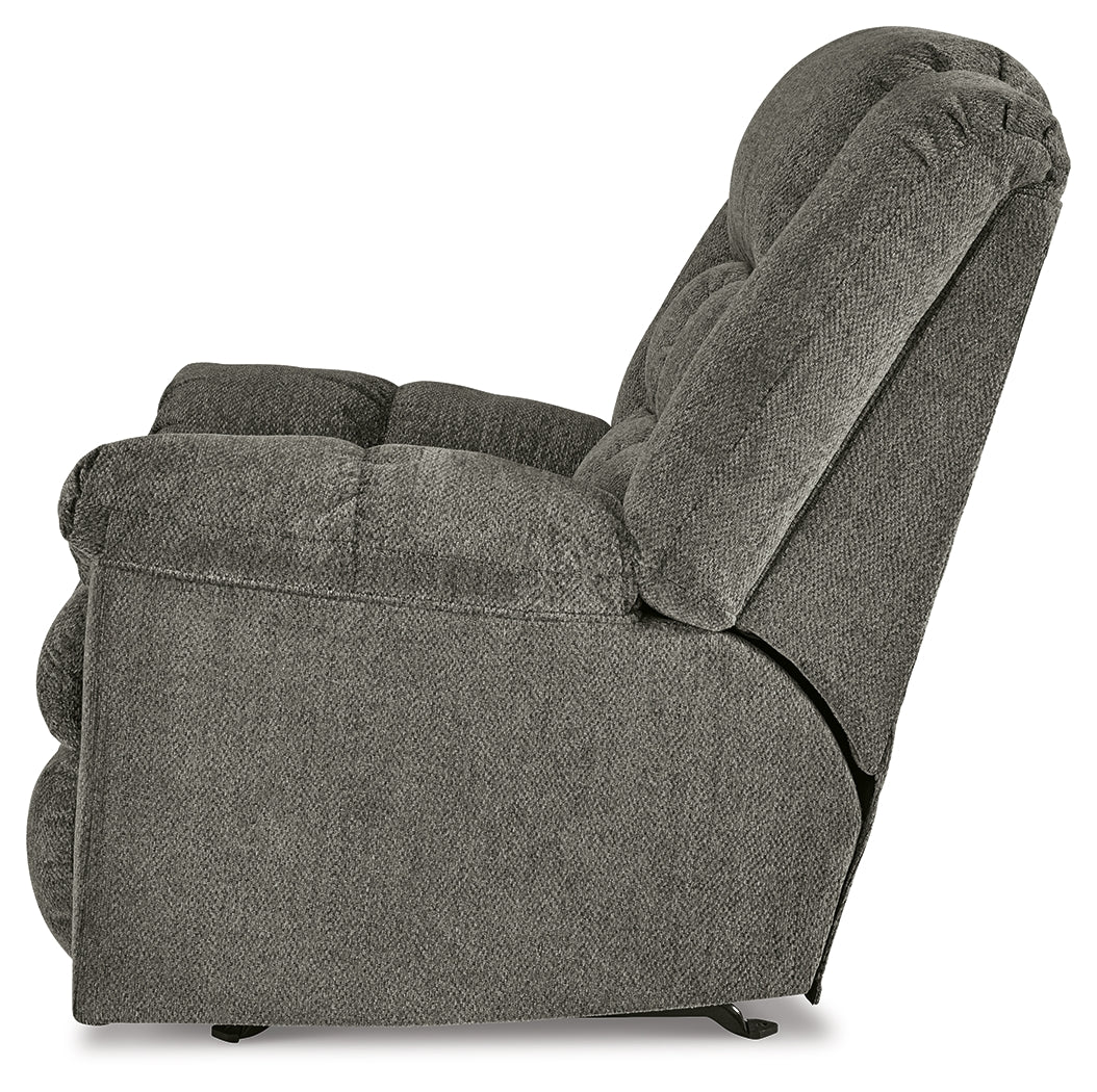 Kegler Putty Recliner by Ashley at Eve Furniture