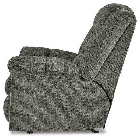 Kegler Putty Recliner by Ashley at Eve Furniture