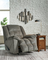 Kegler Putty Recliner by Ashley at Eve Furniture