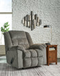 Kegler Putty Recliner by Ashley at Eve Furniture