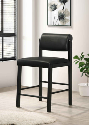 Kehoe Black Upholstered Counter Height Chair (Set of 2) by Coaster at Eve Furniture
