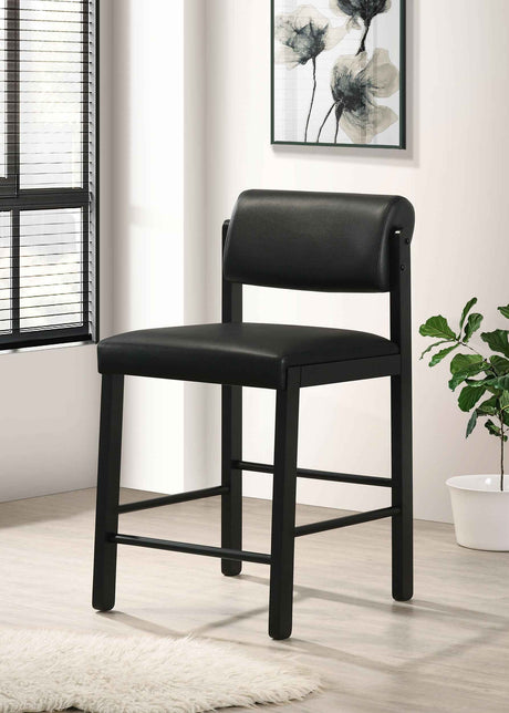 Kehoe Black Upholstered Counter Height Chair (Set of 2) by Coaster at Eve Furniture