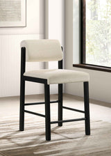 Kehoe Cream/Black Upholstered Counter Height Chair (Set of 2) by Coaster at Eve Furniture