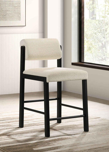 Kehoe Cream/Black Upholstered Counter Height Chair (Set of 2) by Coaster at Eve Furniture