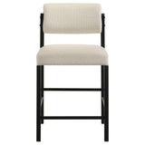 Kehoe Cream/Black Upholstered Counter Height Chair (Set of 2) by Coaster at Eve Furniture