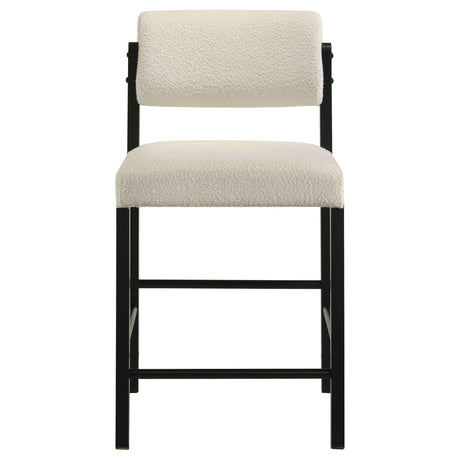 Kehoe Cream/Black Upholstered Counter Height Chair (Set of 2) by Coaster at Eve Furniture