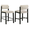 Kehoe Cream/Black Upholstered Counter Height Chair (Set of 2) by Coaster at Eve Furniture