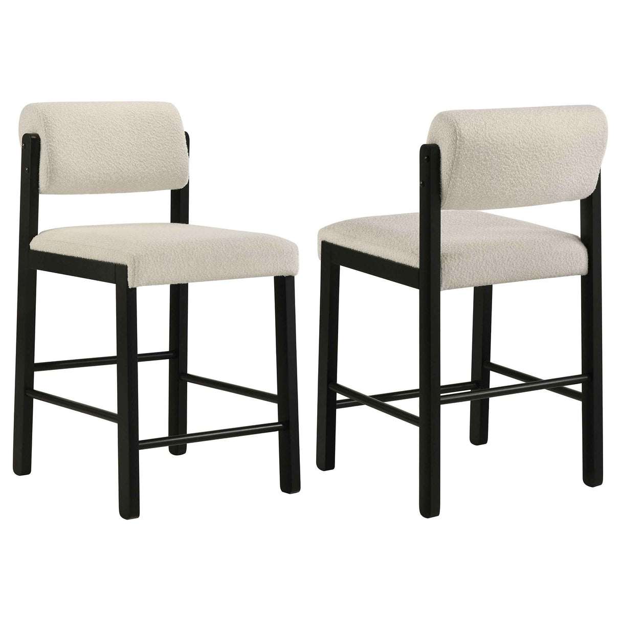 Kehoe Cream/Black Upholstered Counter Height Chair (Set of 2) by Coaster at Eve Furniture