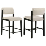 Kehoe Cream/Black Upholstered Counter Height Chair (Set of 2) by Coaster at Eve Furniture
